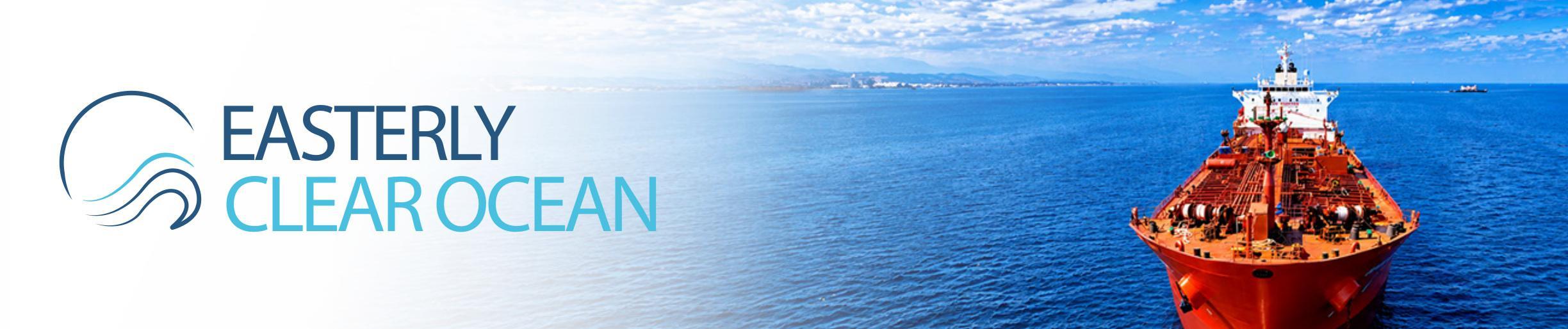 Easterly Clear Ocean logo beside a tanker at sea